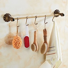 Robe Hooks, Archaistic Hooks Brass Non Skid Striped Rectangle 0.5mm Foam