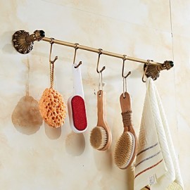 Robe Hooks, Archaistic Hooks Brass Non Skid Striped Rectangle 0.5mm Foam