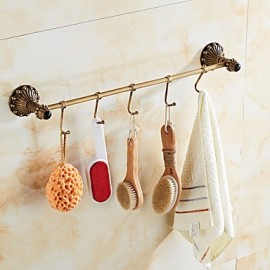 Robe Hooks, Archaistic Hooks Brass Non Skid Striped Rectangle 0.5mm Foam