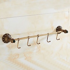 Robe Hooks, Archaistic Hooks Brass Non Skid Striped Rectangle 0.5mm Foam