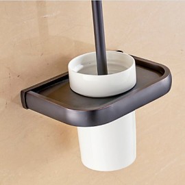 Toilet Brush Holder, 1 pc Neoclassical Brass Toilet Brush Holder Bathroom