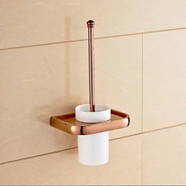 Toilet Brush Holder, 1 pc Neoclassical Brass Toilet Brush Holder Bathroom