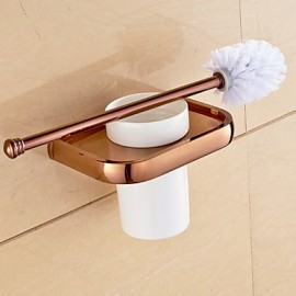 Toilet Brush Holder, 1 pc Neoclassical Brass Toilet Brush Holder Bathroom