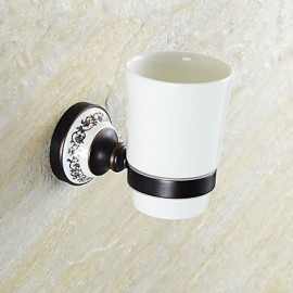 Toothbrush Holder, 1pc High Quality Neoclassical Mixed Material Toothbrush Holder Wall Mounted