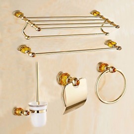 Bathroom Accessory Set, 1set Contemporary Brass Bathroom Accessory Set Bathroom