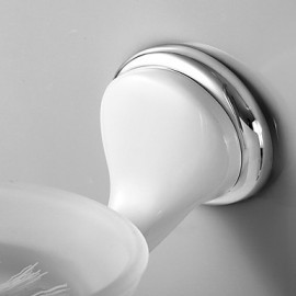 Toilet Brush Holder, 1 pc Contemporary Brass Zinc Alloy Toilet Brush Holder Bathroom