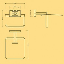 Toilet Paper Holders, 1 pc Contemporary Brass Toilet Paper Holder Bathroom