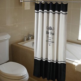 Shower Curtains Modern Polyester Machine Made