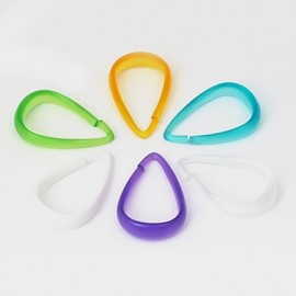 Shower Curtains, 1pc Shower Curtain Hooks Plastic Bathroom