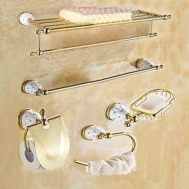 Bathroom Accessory Set, 1set Contemporary Brass Bathroom Accessory Set Bathroom