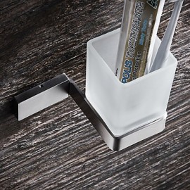 Toothbrush Holder, 1 pc Modern Stainless Steel Toothbrush Holder Bathroom