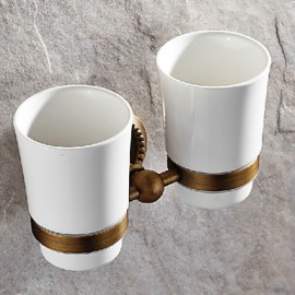 Bathroom Products, 1 pc Antique Brass Toothbrush Holder Bathroom
