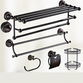 Bathroom Accessory Set, 1set Quick Release Antique Brass Bathroom Accessory Set