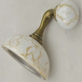 Robe Hooks, 1 pc Antique Ceramic Zinc Alloy Robe Hook Bathroom