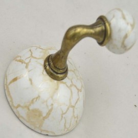 Robe Hooks, 1 pc Antique Ceramic Zinc Alloy Robe Hook Bathroom