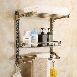 Towel Bars, 1 pc Neoclassical Zinc Alloy Bathroom Shelf Bathroom