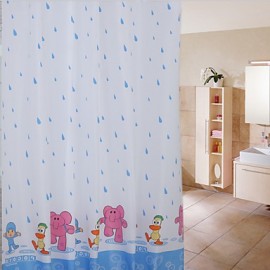 Shower Curtains Neoclassical Polyester Animal Machine Made
