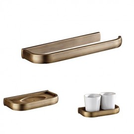 Towel Bars, 1set Archaistic Brass Bathroom Accessory Set Bathroom