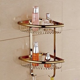 Bathroom Products, 1 pc Contemporary Brass Bathroom Shelf Bathroom
