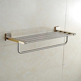 Towel Bars, 1pc High Quality Neoclassical Metal Bathroom Shelf Wall Mounted