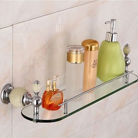 Towel Bars, 1 pc High Quality Brass Glass Bathroom Shelf Bathroom