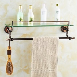 Towel Bars, 1 pc Neoclassical Brass Bathroom Shelf Bathroom