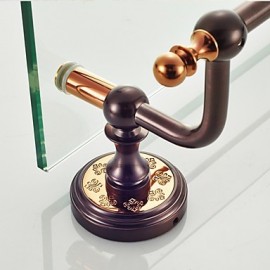 Towel Bars, 1 pc Neoclassical Brass Bathroom Shelf Bathroom