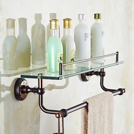 Towel Bars, 1 pc Neoclassical Brass Bathroom Shelf Bathroom