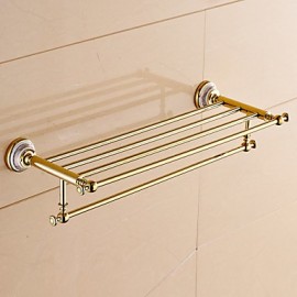 Towel Bars, 1 pc Contemporary Brass Bathroom Shelf Bathroom