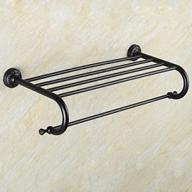 Towel Bars, 1pc High Quality Neoclassical Brass Bathroom Shelf Wall Mounted