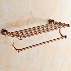 Towel Bars, 1 pc Contemporary Brass Bathroom Shelf Bathroom
