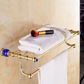 Towel Bars, 1 pc Contemporary Brass Bathroom Shelf Bathroom