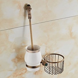 Toilet Brush Holder, 1 pc Neoclassical Brass Toilet Brushes & Holders Bathroom