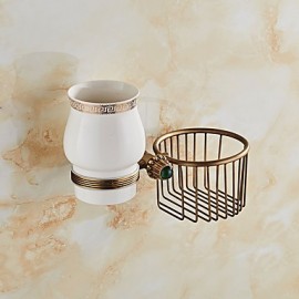 Toilet Brush Holder, 1 pc Neoclassical Brass Toilet Brushes & Holders Bathroom