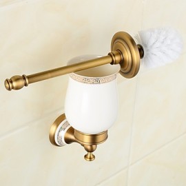 Toilet Brush Holder, 1 pc Neoclassical Brass Toilet Brushes & Holders Bathroom