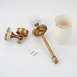 Toilet Brush Holder, 1 pc Neoclassical Brass Toilet Brushes & Holders Bathroom