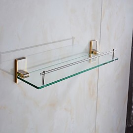 Towel Bars, 1pc High Quality Neoclassical Mixed Material Bathroom Shelf Wall Mounted