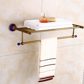Towel Bars, 1pc High Quality Antique Brass Bathroom Shelf Wall Mounted