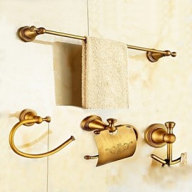 Bathroom Accessory Set, 1set High Quality Antique Brass Bathroom Accessory Set Wall Mounted