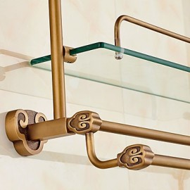 Bathroom Gadgets, 1 pc Contemporary Brass Bathroom Shelf Bathroom