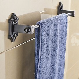 Towel Bars, 1 pc Neoclassical Zinc Alloy Towel Bar Bathroom