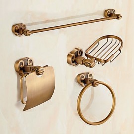 Bathroom Accessory Set, 1set Antique Brass Bathroom Accessory Set Bathroom
