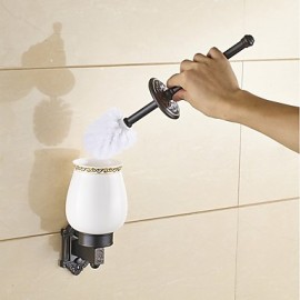 Toilet Brush Holder, 1 pc Modern Contemporary Zinc Alloy Toilet Brushes & Holders Bathroom