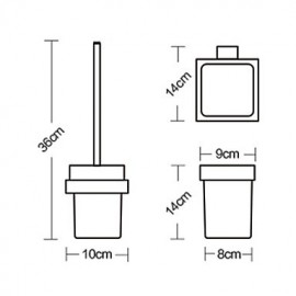 Toilet Brush Holder, 1pc High Quality Modern Metal Toilet Brush Holder Wall Mounted