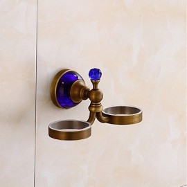 Toothbrush Holder, 1pc High Quality Antique Brass Toothbrush Holder Wall Mounted