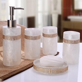 Bathroom Accessory Set, 1set Contemporary Resin Bathroom Accessory Set Bathroom