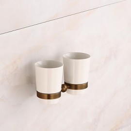 Toothbrush Holder, 1pc High Quality Archaistic Brass Toothbrush Holder Wall Mounted