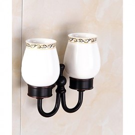 Toothbrush Holder, 1pc High Quality Antique Mixed Material Toothbrush Holder Wall Mounted