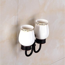 Toothbrush Holder, 1pc High Quality Antique Mixed Material Toothbrush Holder Wall Mounted