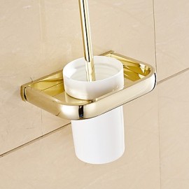 Toilet Brush Holder, 1 pc Modern Contemporary Brass Toilet Brushes & Holders Bathroom